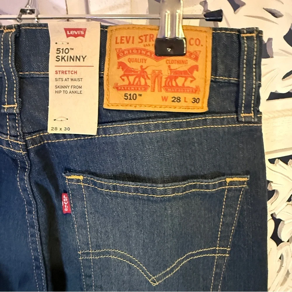 NWT Levi's Dark Blue 510 Skinny Jeans with Tag Sz 28x30 - Picture 4 of 7